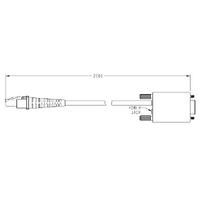 Datalogic CAB-350 RS232, 9-pin Female Connector, Power Pin 9