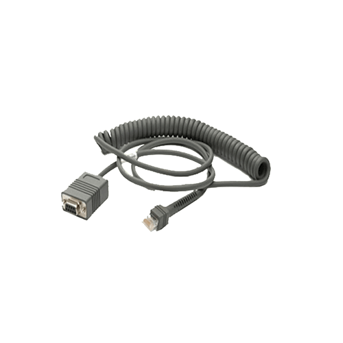 Zebra Serial RS232 DB9F 2.8m Coiled Scanner Cable