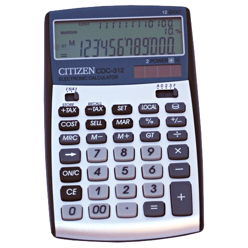 Citizen CDC-312 Desktop Calculator