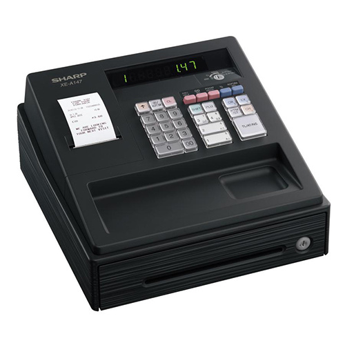 Sharp XE-A147-BK Cash Register w/Thermal Printer