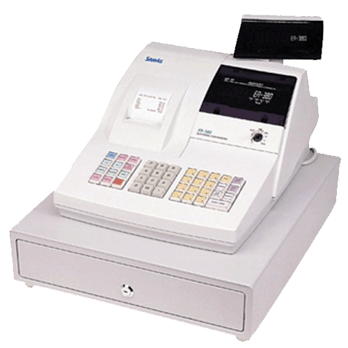 SAM4S ER-380 Cash Register w/Thermal Printer, 1 Line Num Disp