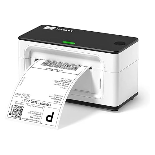 Munbyn ITPP941BP 4-Inch D/Thermal Bluetooth Label Printer White