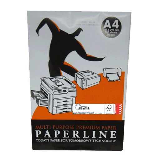 Paperline A4 Copy Paper, 80gsm, White, 500 Sheets