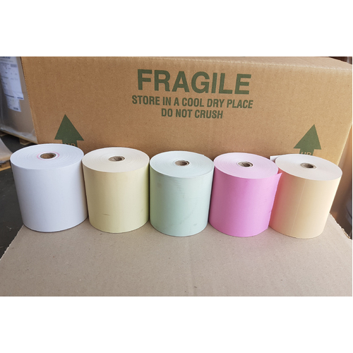 80mm x 80mm Yellow Thermal Paper Rolls (Box 25) 80x80