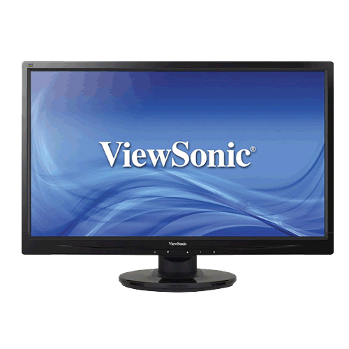 Viewsonic 22" Wide HD LED Monitor, VGA + DVI, VESA, SPKR